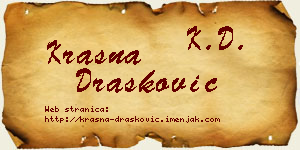 Krasna Drašković vizit kartica